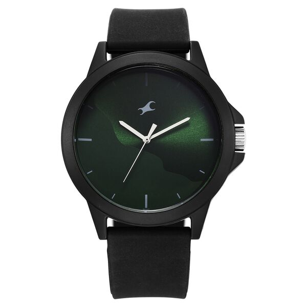 Fastrack Tees Wanderlust green dial silicone strap watch